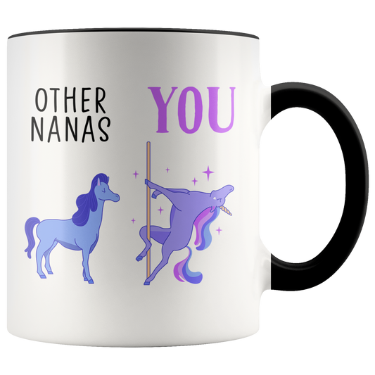 Nana Gifts, Coffee Mug, Two Tone Accent Cup, Birthday Gift for Men and Women