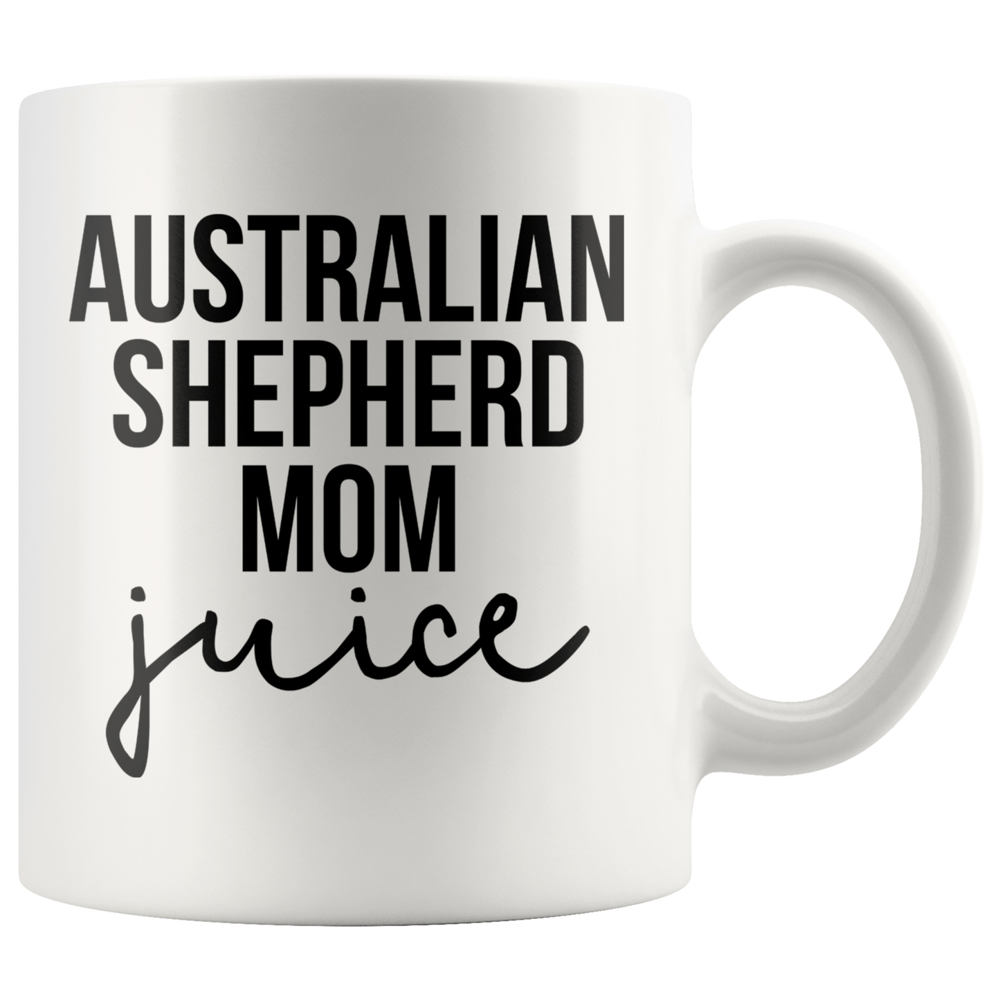 Australian Shepherd Mom Gifts, Coffee Mug, Two Tone Accent Cup, Birthday Gift for Men and Women