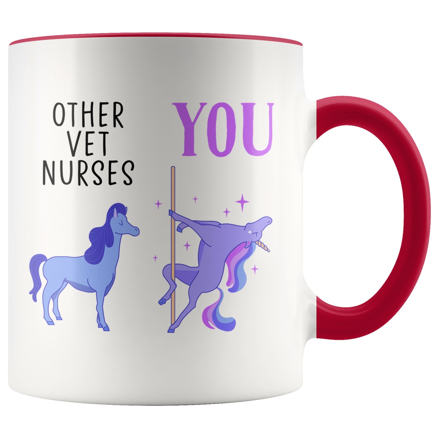 Vet Nurse Gifts, Veterinary Nursing Coffee Mug, Veterinarian Nurse Two Tone Accent Cup, Birthday Gift for Men and Women