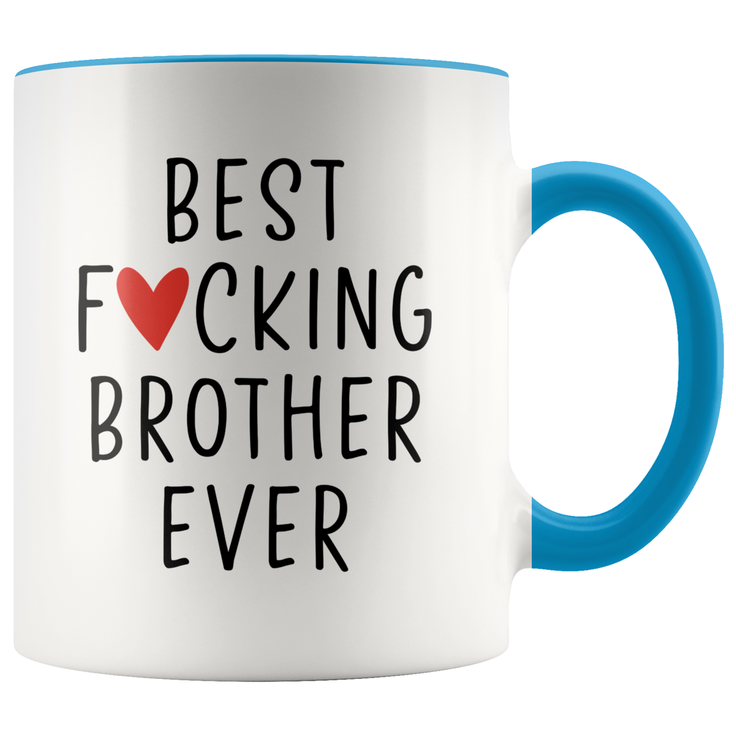 Brother Gifts, Coffee Mug, Two Tone Accent Cup, Birthday Gift for Men and Women