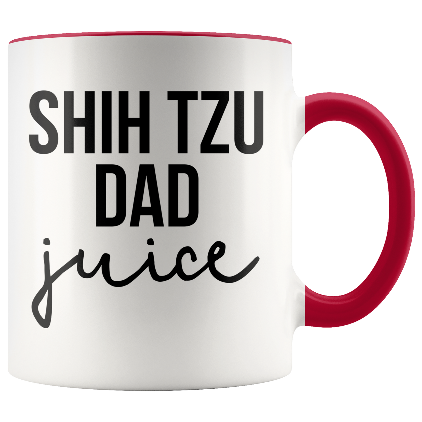 Shih Tzu Dad Gifts, Coffee Mug, Two Tone Accent Cup, Birthday Gift for Men and Women