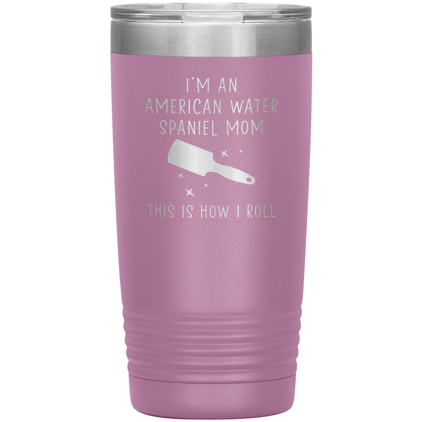 American Water Spaniel Mom Tumbler, Funny Travel Coffee Mug, Birthday Gifts for Men and Women