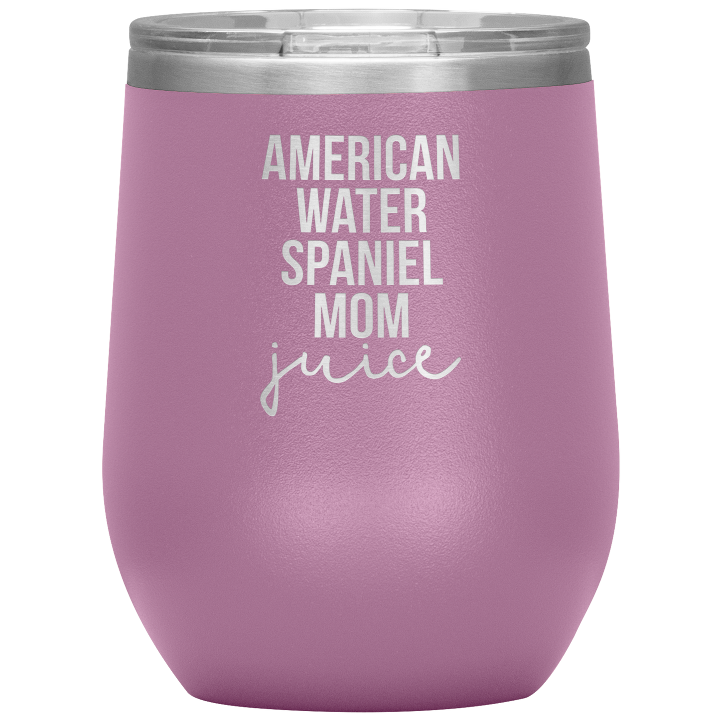 American Water Spaniel Mom Wine Tumbler, Funny Travel Wine Cup, Birthday Gifts for Men and Women