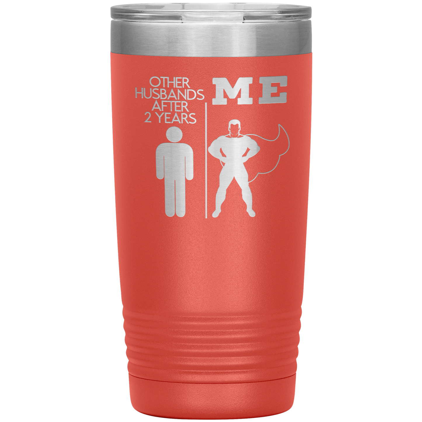 2nd Anniversary Tumbler, 2nd Anniversary Gifts, Travel Coffee Mug, Birthday Gifts for Men and Women