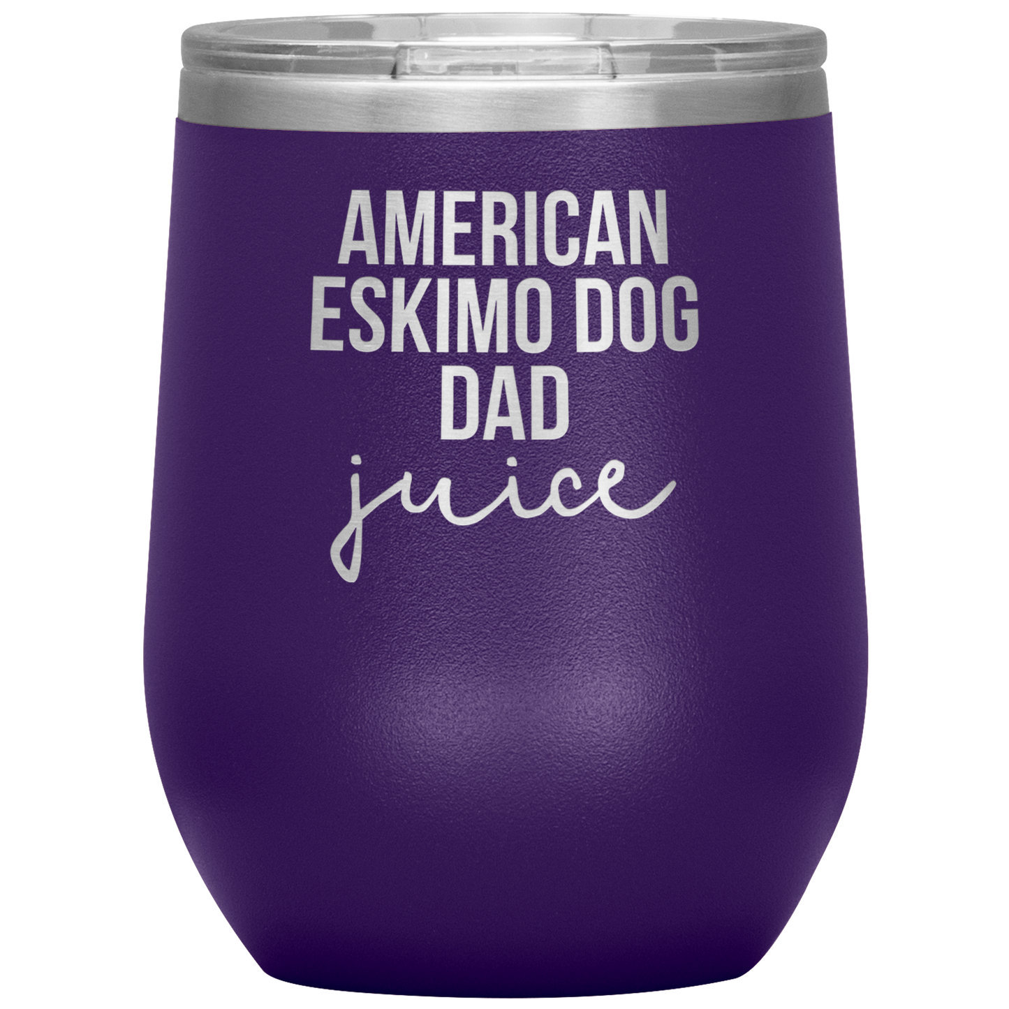 American Eskimo Dog Dad Wine Tumbler, Funny Travel Wine Cup, Birthday Gifts for Men and Women