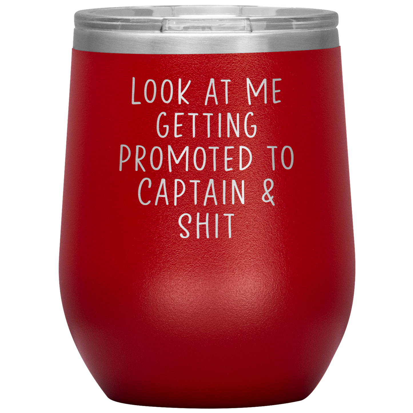 Captain Promotion Wine Tumbler, Captain Promotion Gifts, Travel Wine Cup, Birthday Gifts for Men and Women