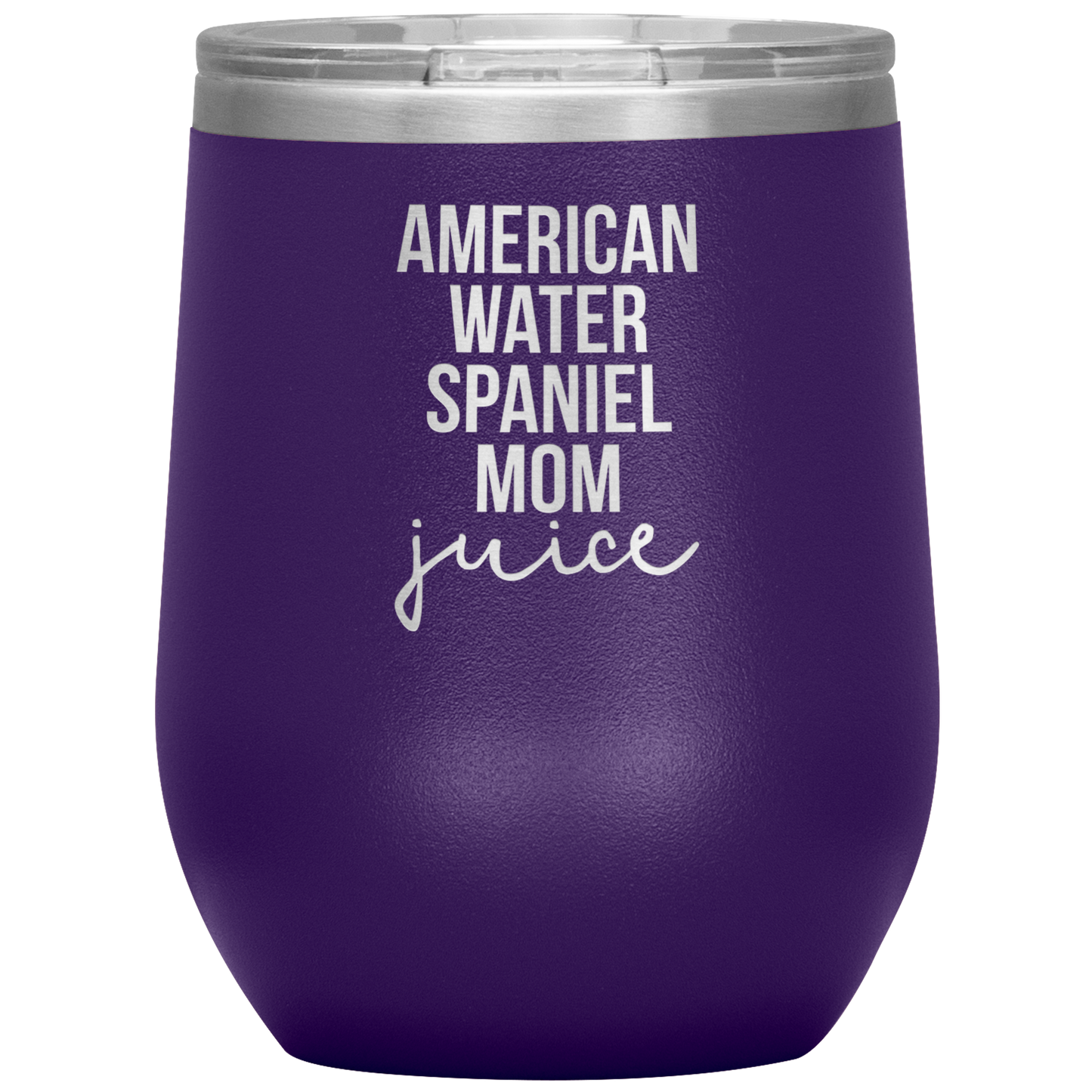 American Water Spaniel Mom Wine Tumbler, Funny Travel Wine Cup, Birthday Gifts for Men and Women