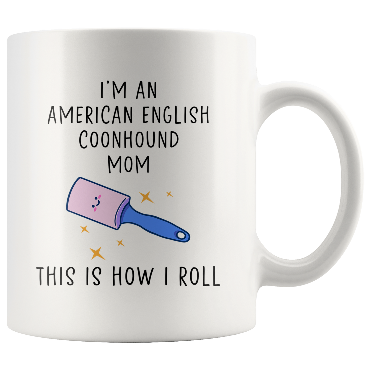 American English Coonhound Mom Gifts, American English Coonhound Mom Coffee Mug, Two Tone Accent Cup, Birthday Gift for Men and Women