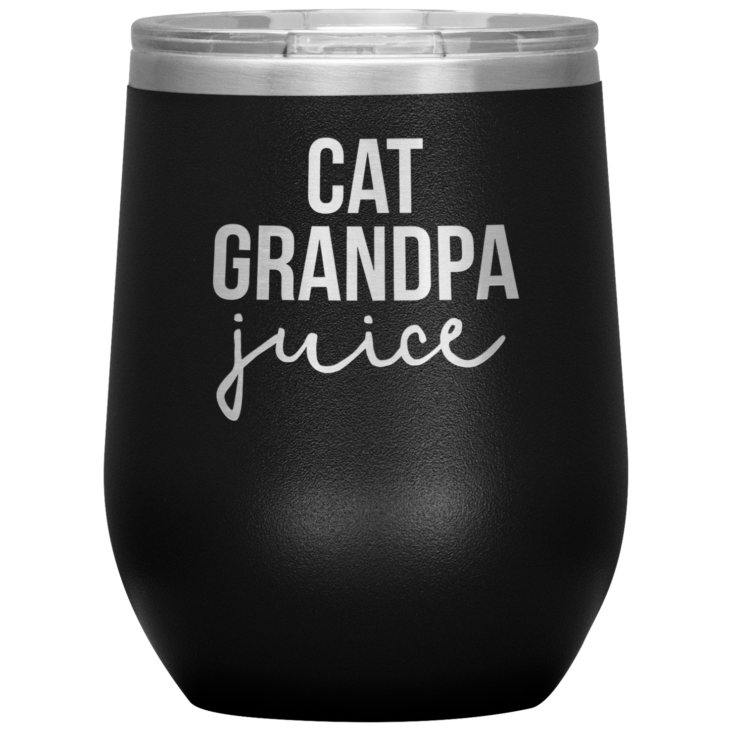 Cat Grandpa Wine Tumbler, Cat Grandpa Gifts, Travel Wine Cup, Birthday Gifts for Men and Women