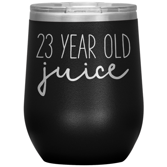 23ème anniversaire Vin Tumbler, 23ème anniversaire Cadeaux, 23ème anniversaire Wine Cup, Cadeaux d’anniversaire pour les hommes et les femmes