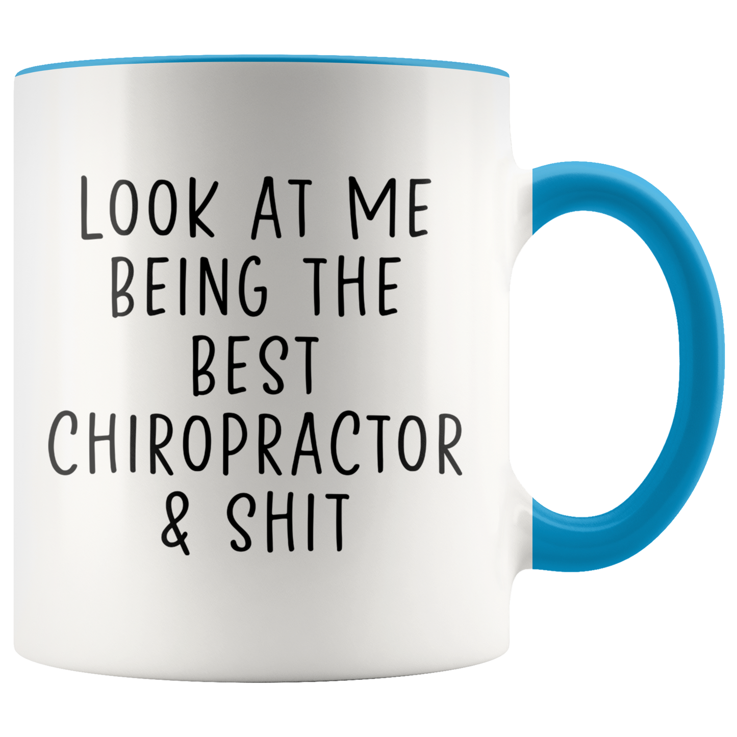 Chiropractor Gifts, Coffee Mug, Two Tone Accent Cup, Birthday Gift for Men and Women