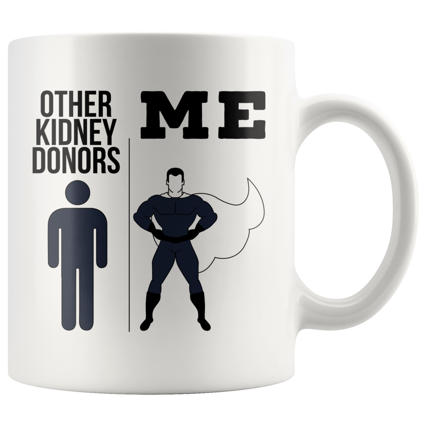 Kidney Donor Gifts, Organ Donor Coffee Mug, Two Tone Accent Cup, Birthday Gift for Men and Women