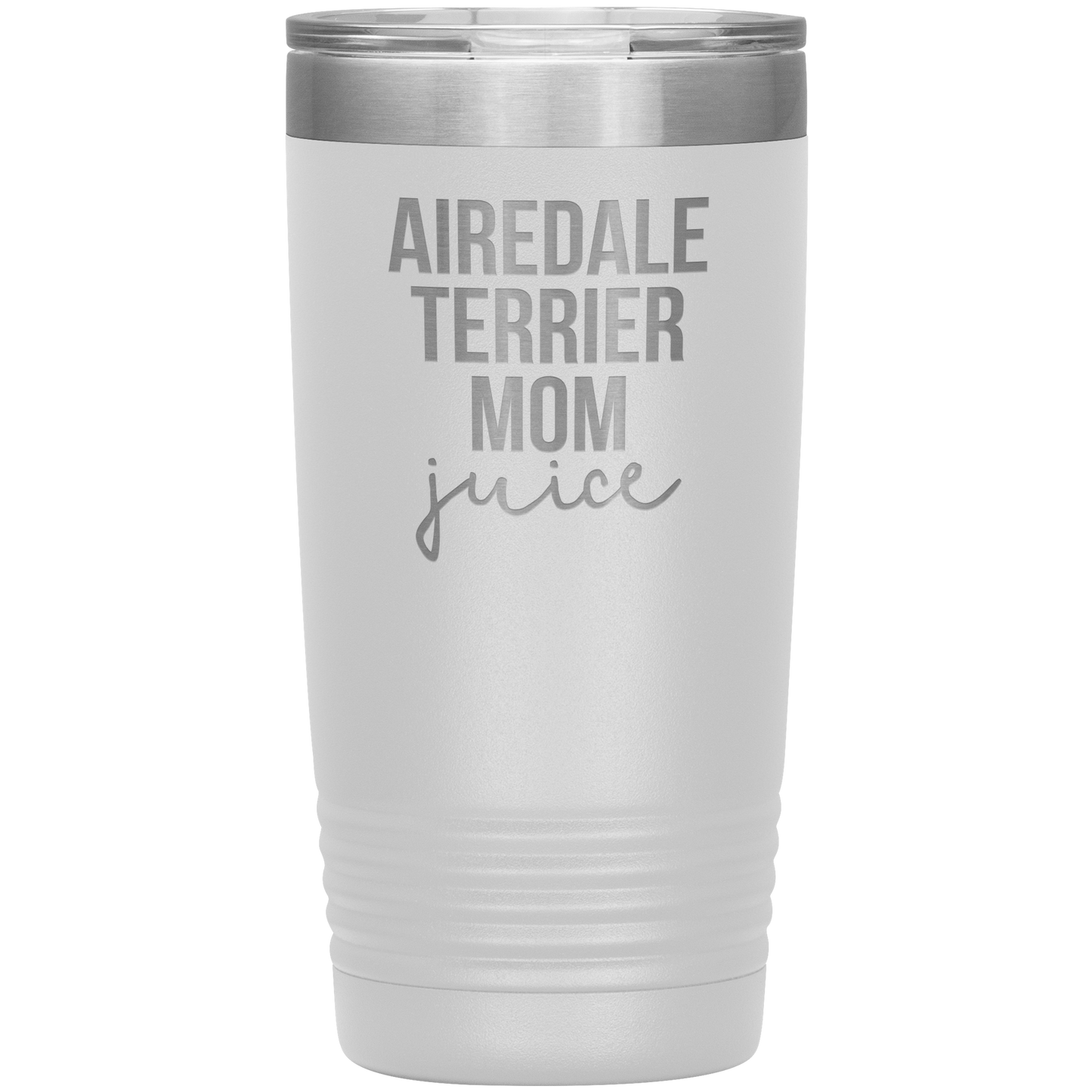 Airedale Terrier Mom Tumbler, Funny Travel Coffee Mug, Birthday Gifts for Men and Women