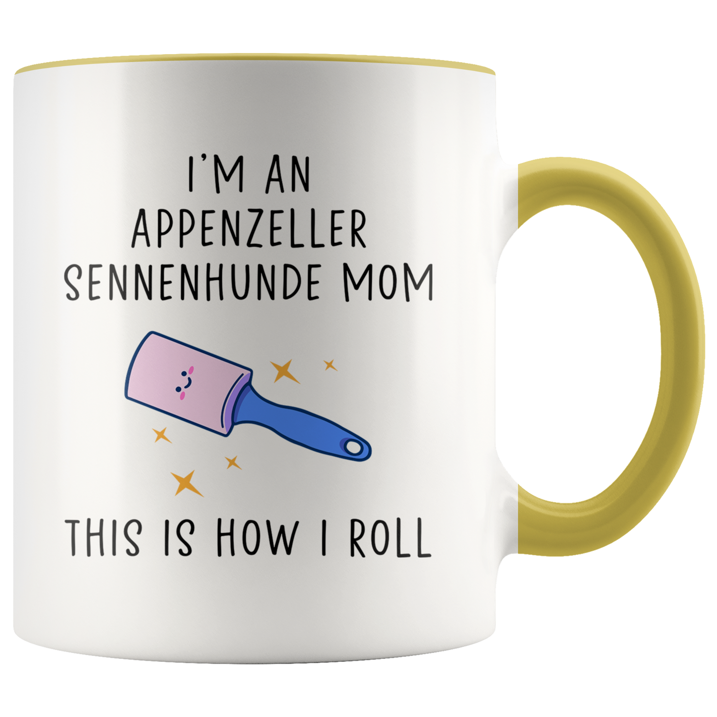 Appenzeller Sennenhunde Mom Gifts, Coffee Mug, Two Tone Accent Cup, Birthday Gift for Men and Women