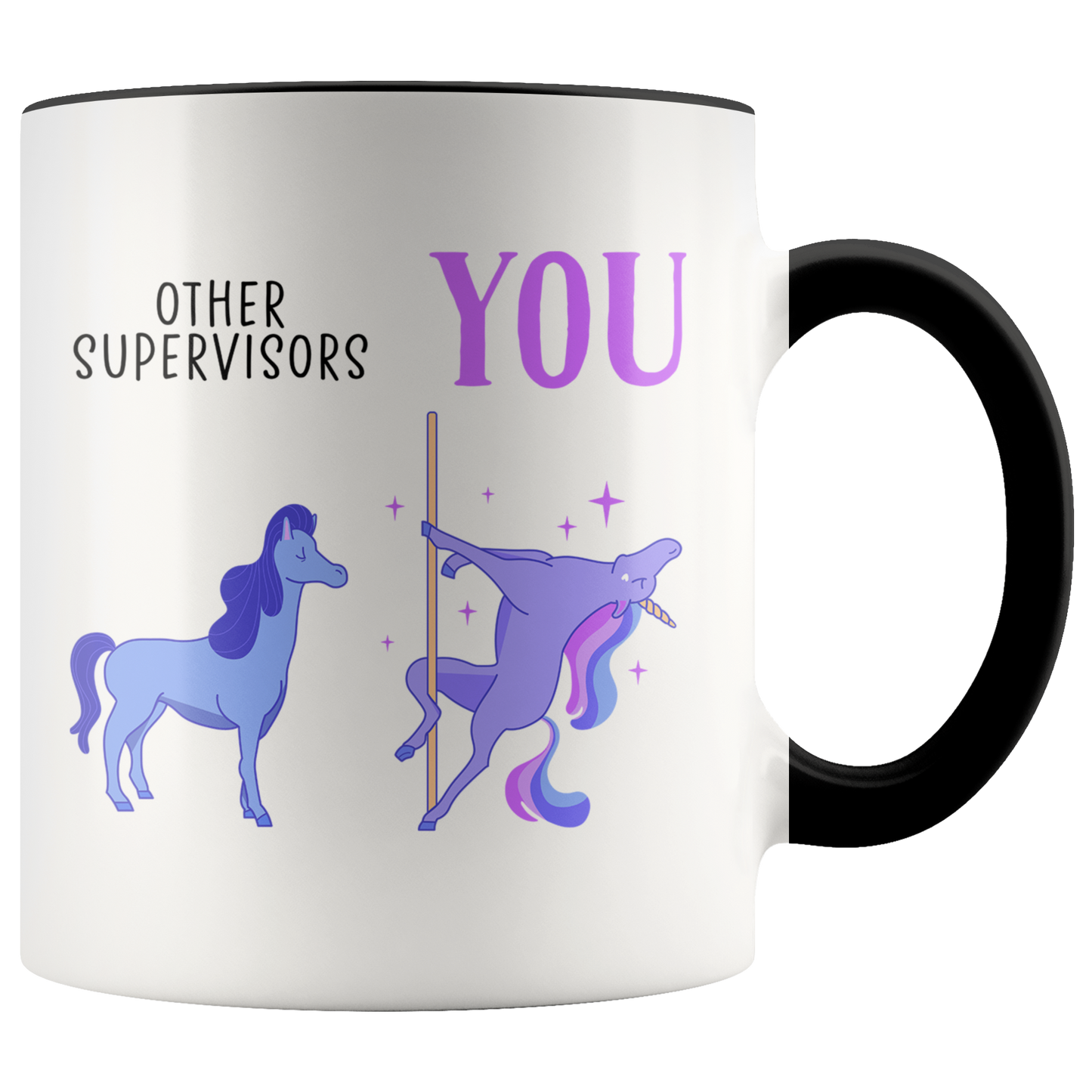 Supervisor Gifts, Coffee Mug, Two Tone Accent Cup, Birthday Gift for Men and Women