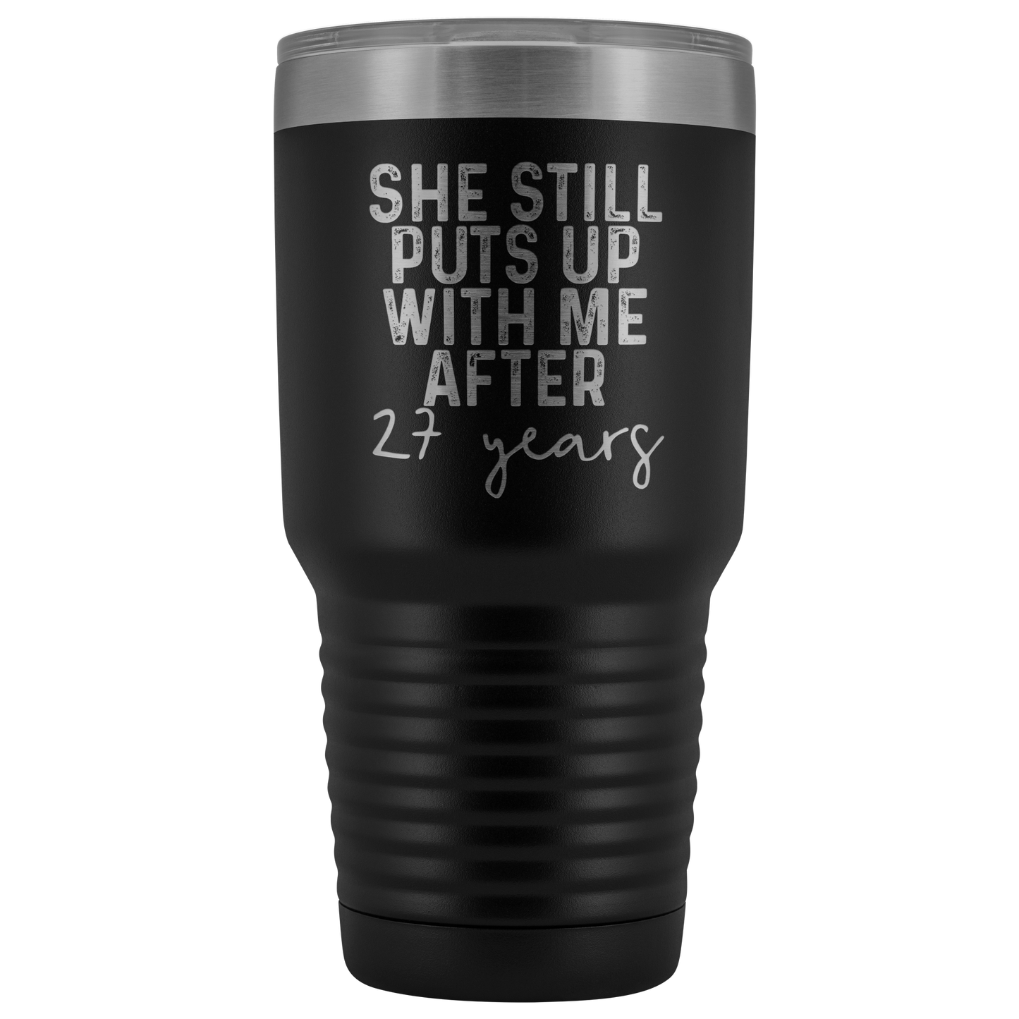 27th Anniversary Gifts for Parents, 27 Year Anniversary, Tumbler Mug