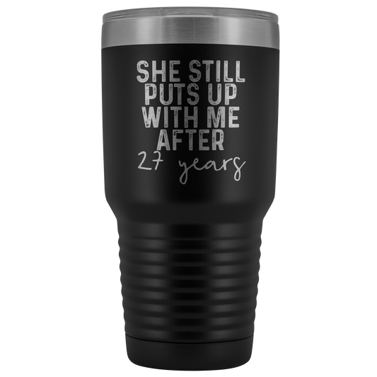 Cadeaux du 27e anniversaire pour les parents, 27 ans anniversaire, Tumbler Mug