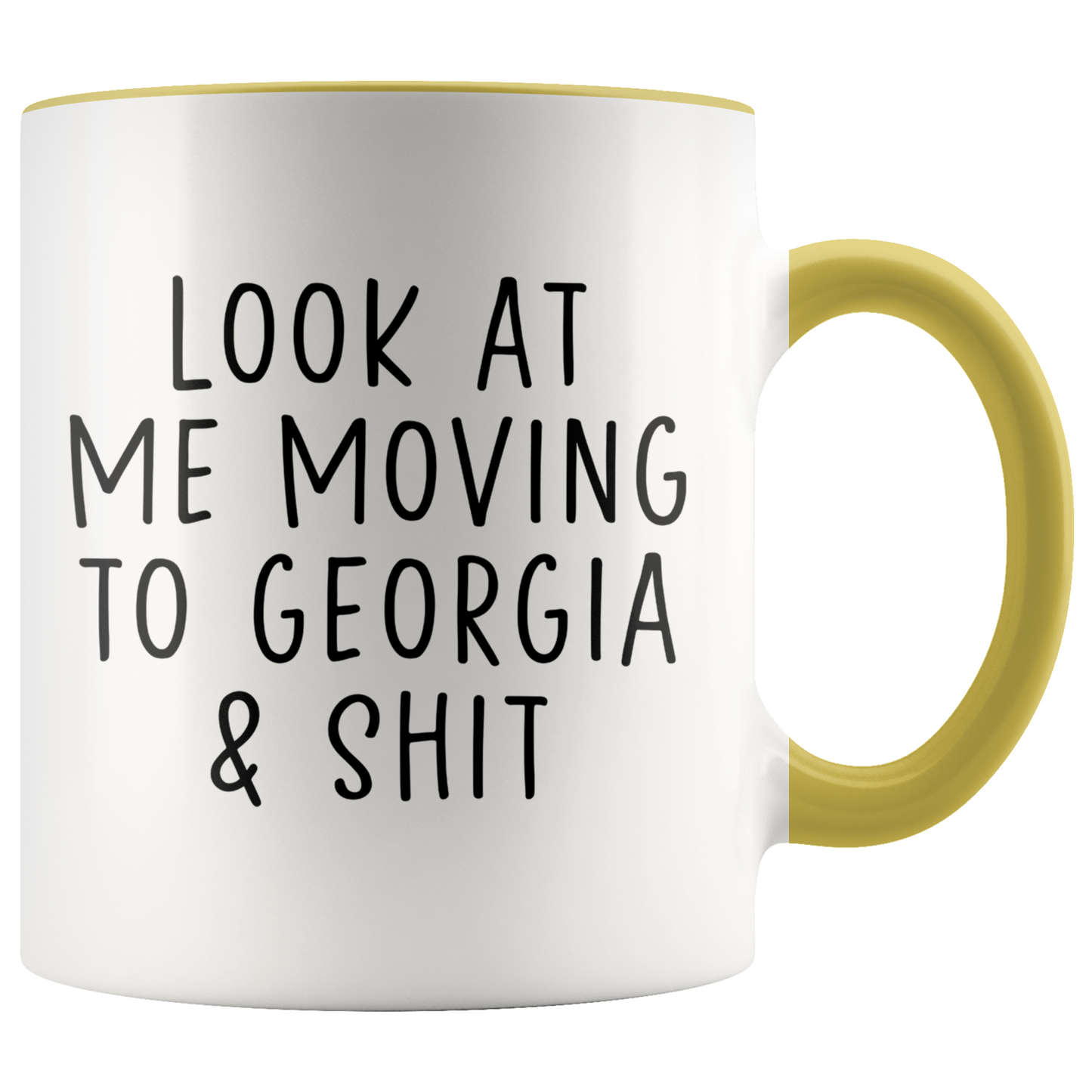 Moving to Georgia Gifts, Colorado Coffee Mug, Two Tone Accent Cup, Birthday Gift for Men and Women