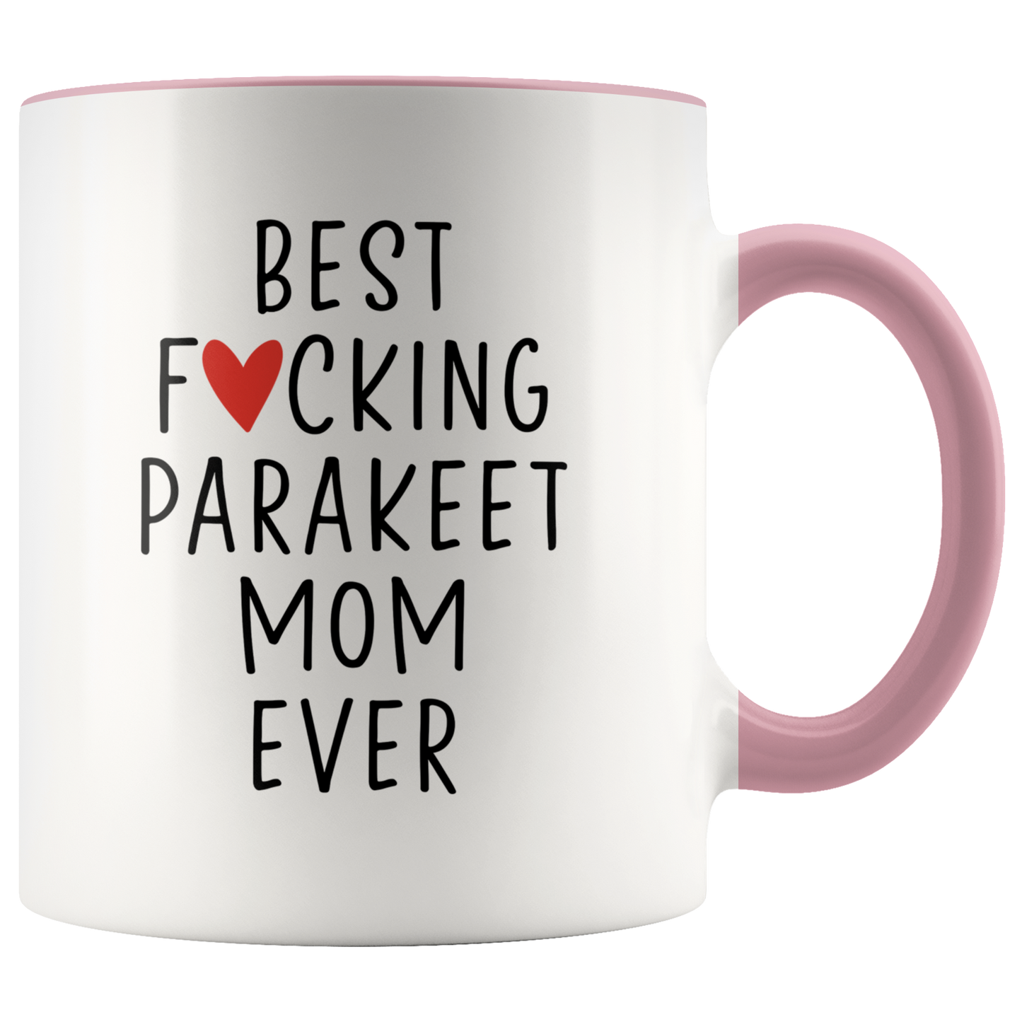 Parakeet Mom Gifts, Coffee Mug, Two Tone Accent Cup, Birthday Gift for Men and Women