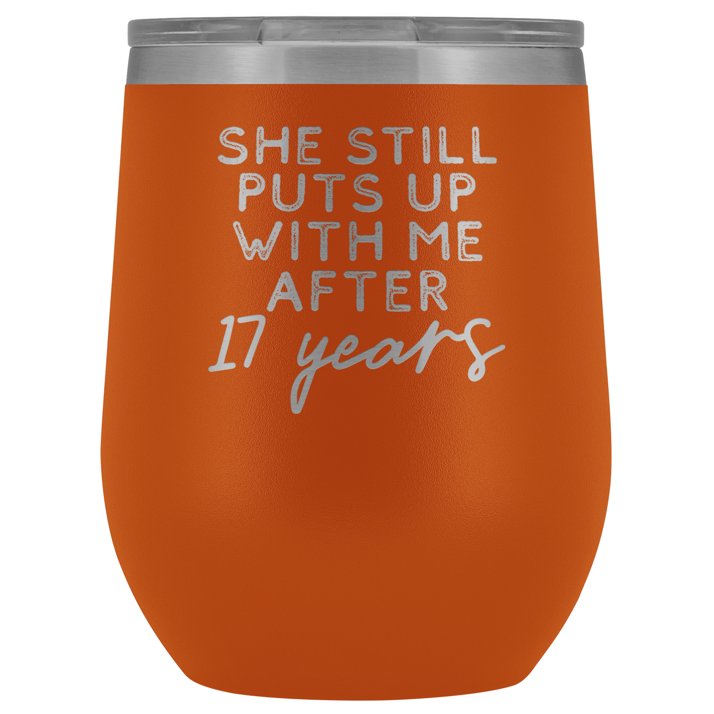 17o Aniversario Regalo 17 Año Aniversario boda Vino Vaso Divertido Esposo Tumbler Regalos para él Aniversario para la Copa de los Hombres