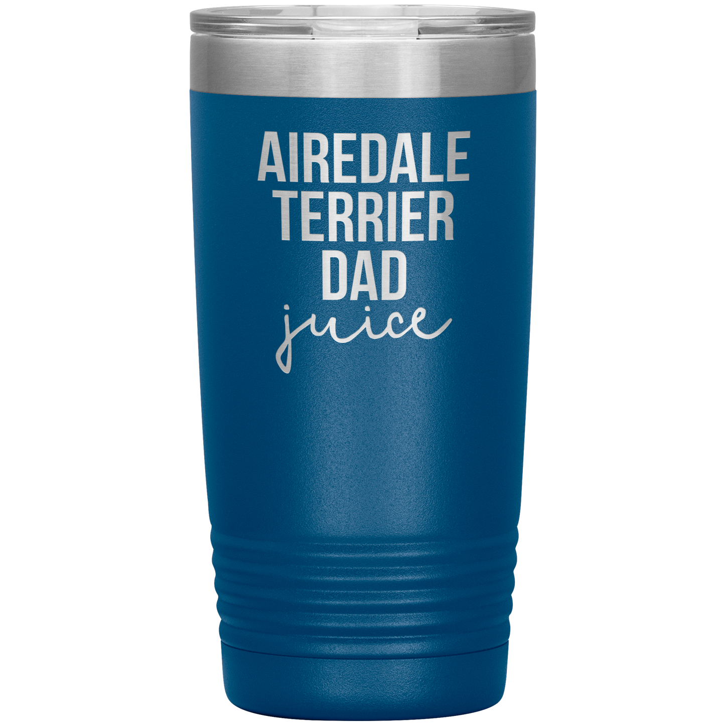 Airedale Terrier Dad Tumbler, Funny Travel Coffee Mug, Birthday Gifts for Men and Women