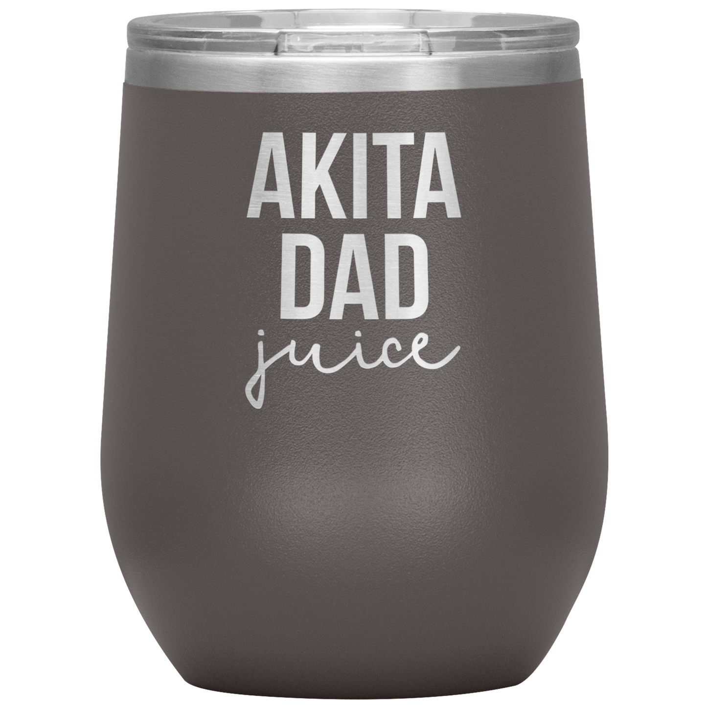 Akita Dad Wine Tumbler, Funny Travel Wine Cup, Birthday Gifts for Men and Women