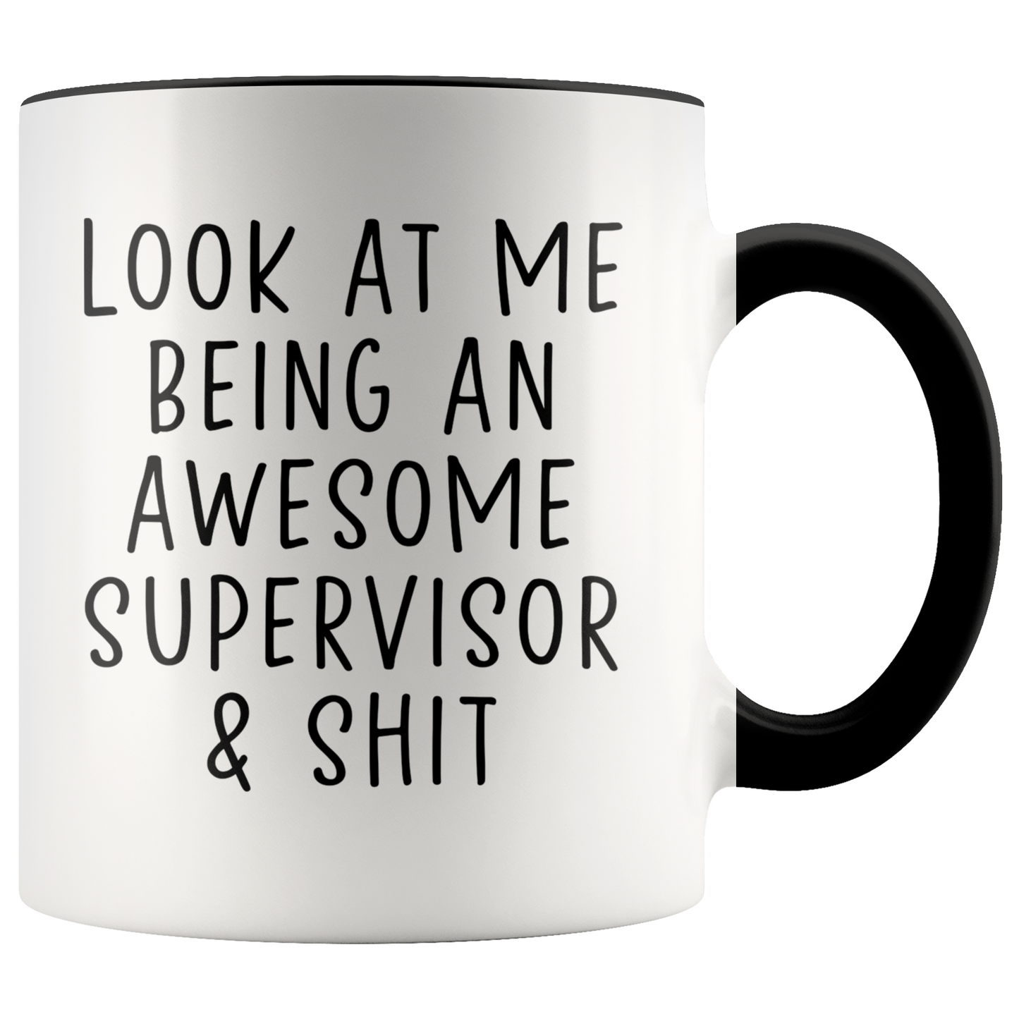 Supervisor Appreciation Gifts, Coffee Mug, Two Tone Accent Cup, Birthday Gift for Men and Women