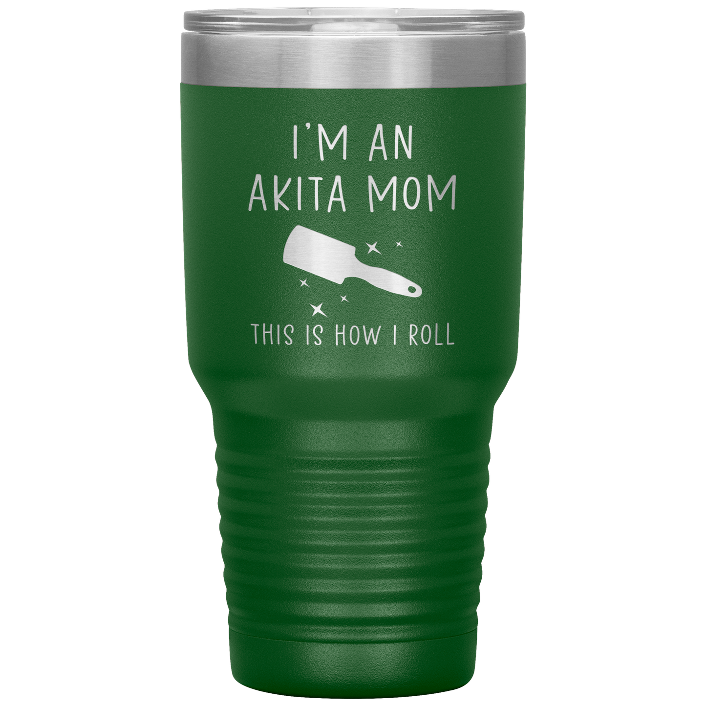 Akita Mom Tumbler, Funny Travel Coffee Mug, Birthday Gifts for Men and Women