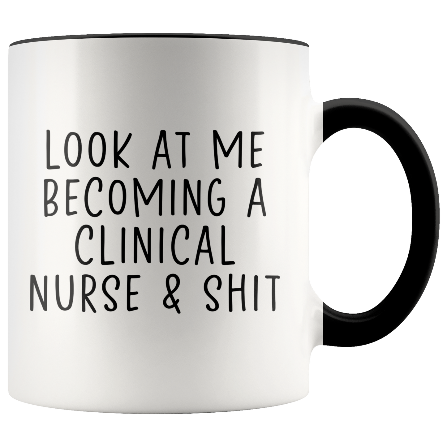 Clinical Nurse Gifts, Coffee Mug, Two Tone Accent Cup, Birthday Gift for Men and Women