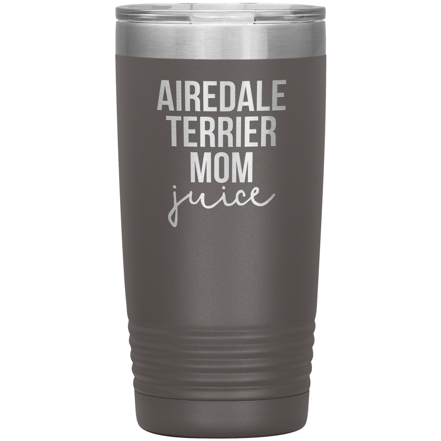 Airedale Terrier Mom Tumbler, Funny Travel Coffee Mug, Birthday Gifts for Men and Women