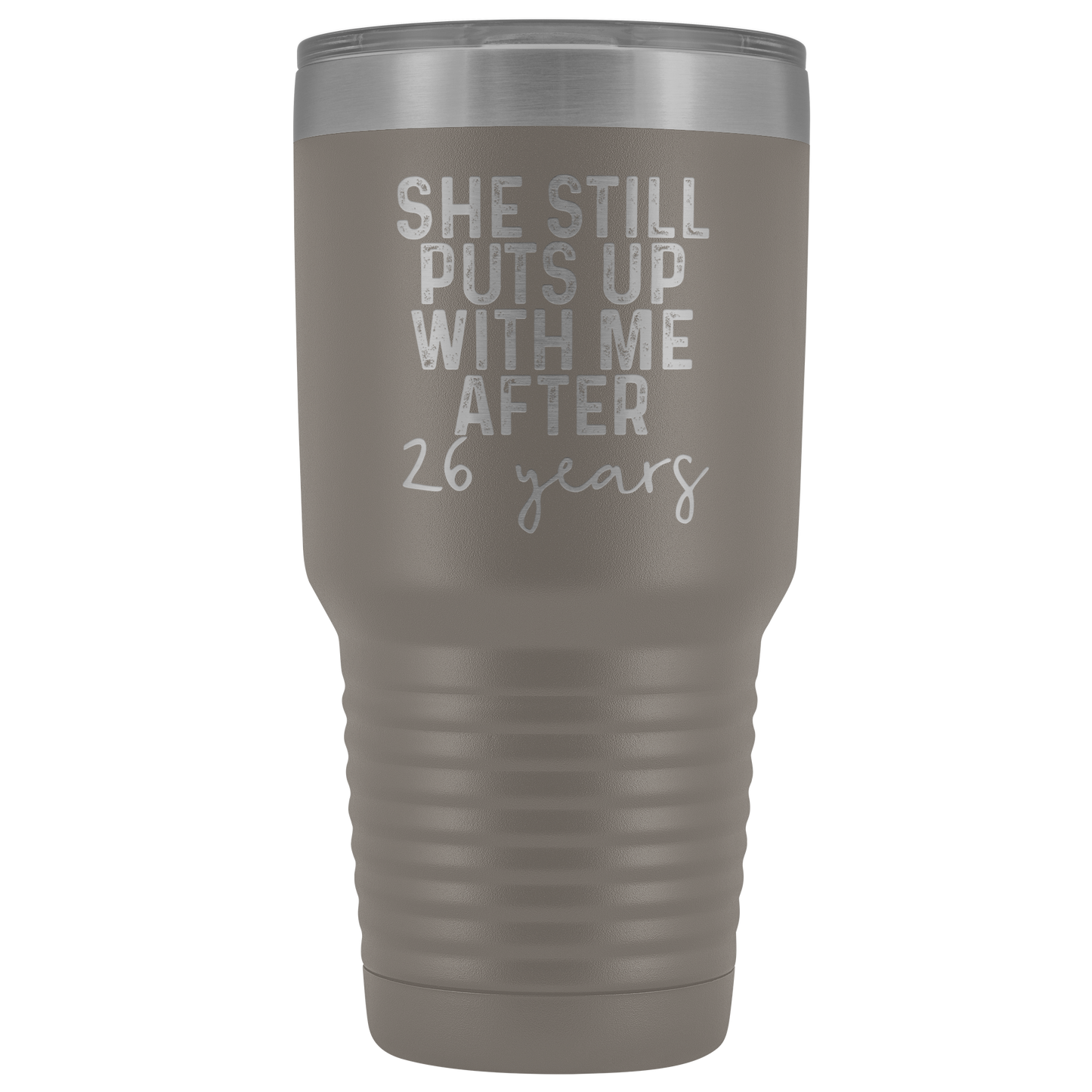 26th Wedding Anniversary, 26th Anniversary Gifts for Husband, 26 Wedding Anniversary for Men, Tumbler Mug