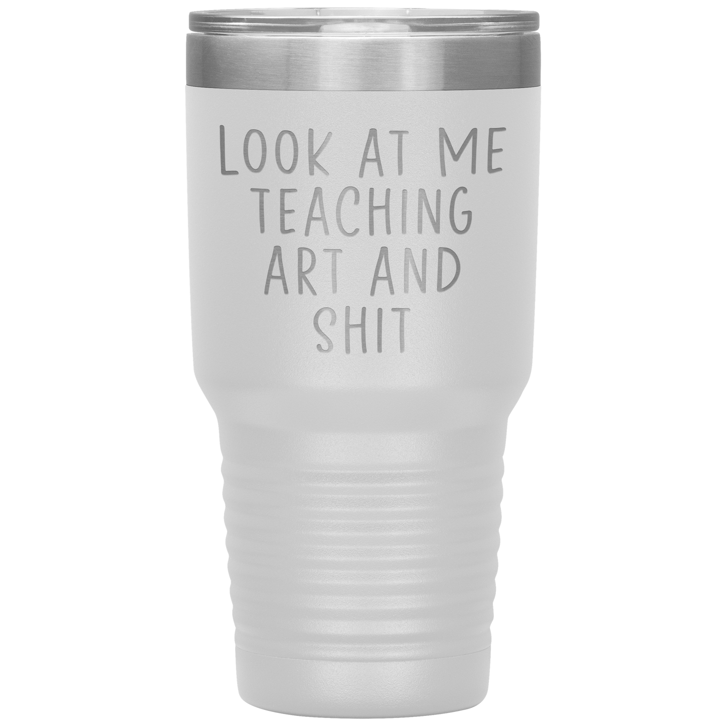 Professeur d’art Tumbler, Cadeaux professeur d’art, tasse de café de voyage, cadeaux d’anniversaire pour les hommes et les femmes