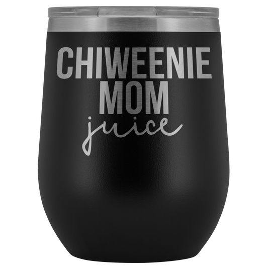 Chiweenie mamma regali, Chiweenie mamma vino Tumbler, tazza, regali di compleanno divertenti per uomini e donne