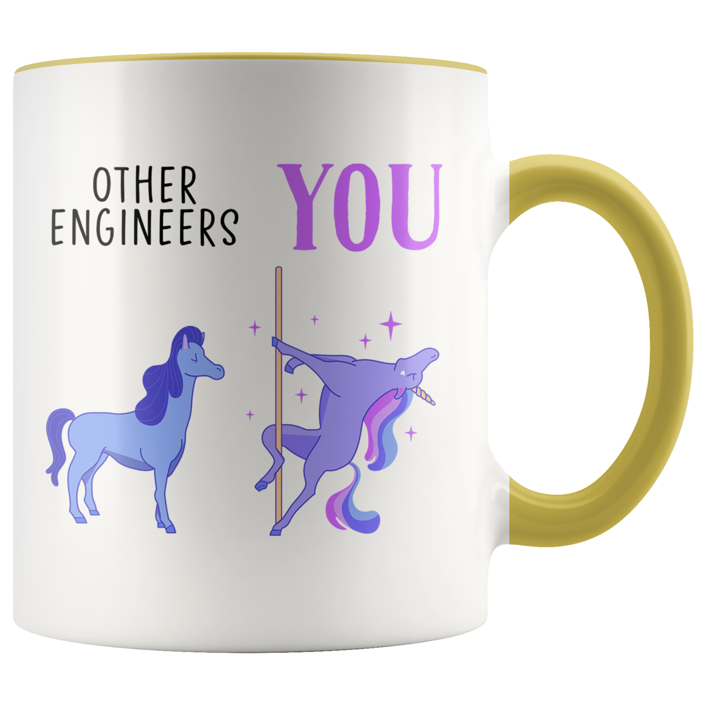 Engineer Gifts, Coffee Mug, Two Tone Accent Cup, Birthday Gift for Men and Women