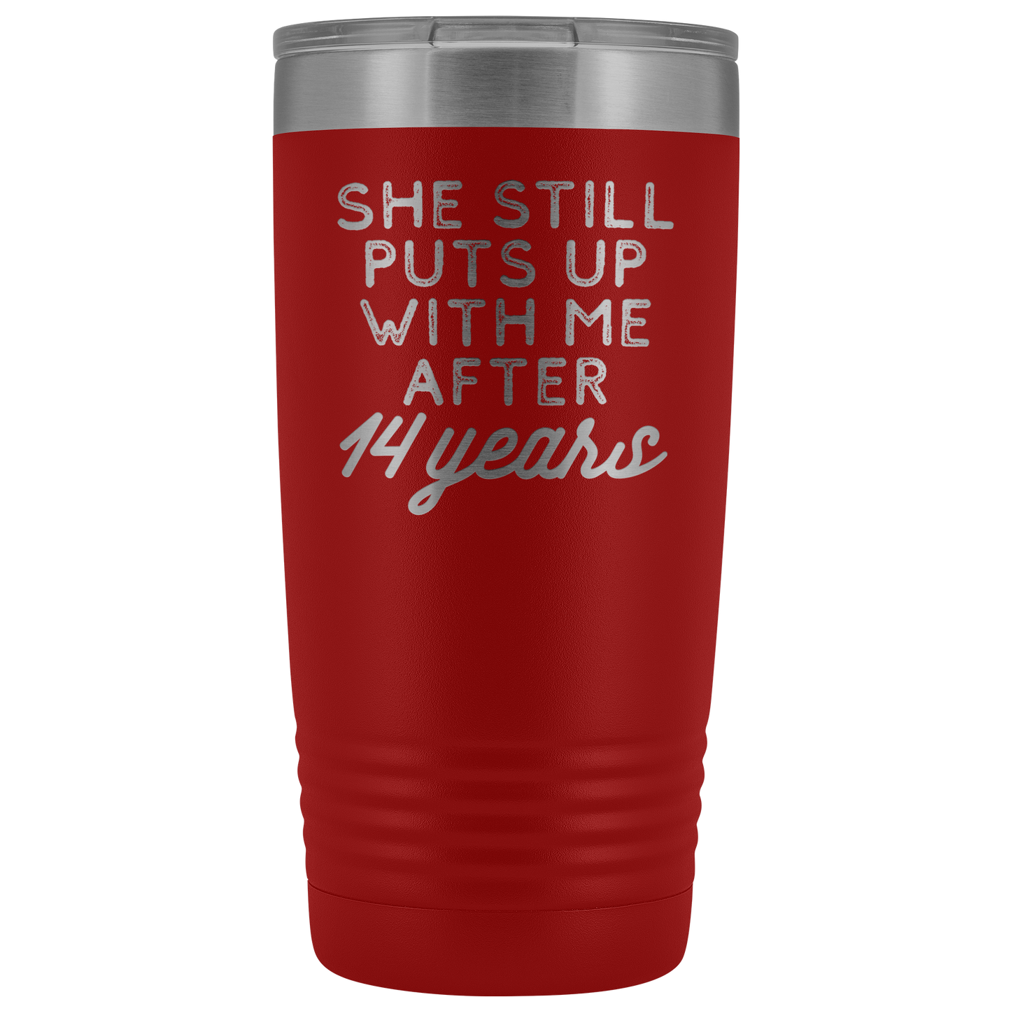 14th Anniversary Gift 14 Year Wedding Anniversary Coffee Mug Funny Husband Tumbler Gifts for Him Anniversary for Men Cup