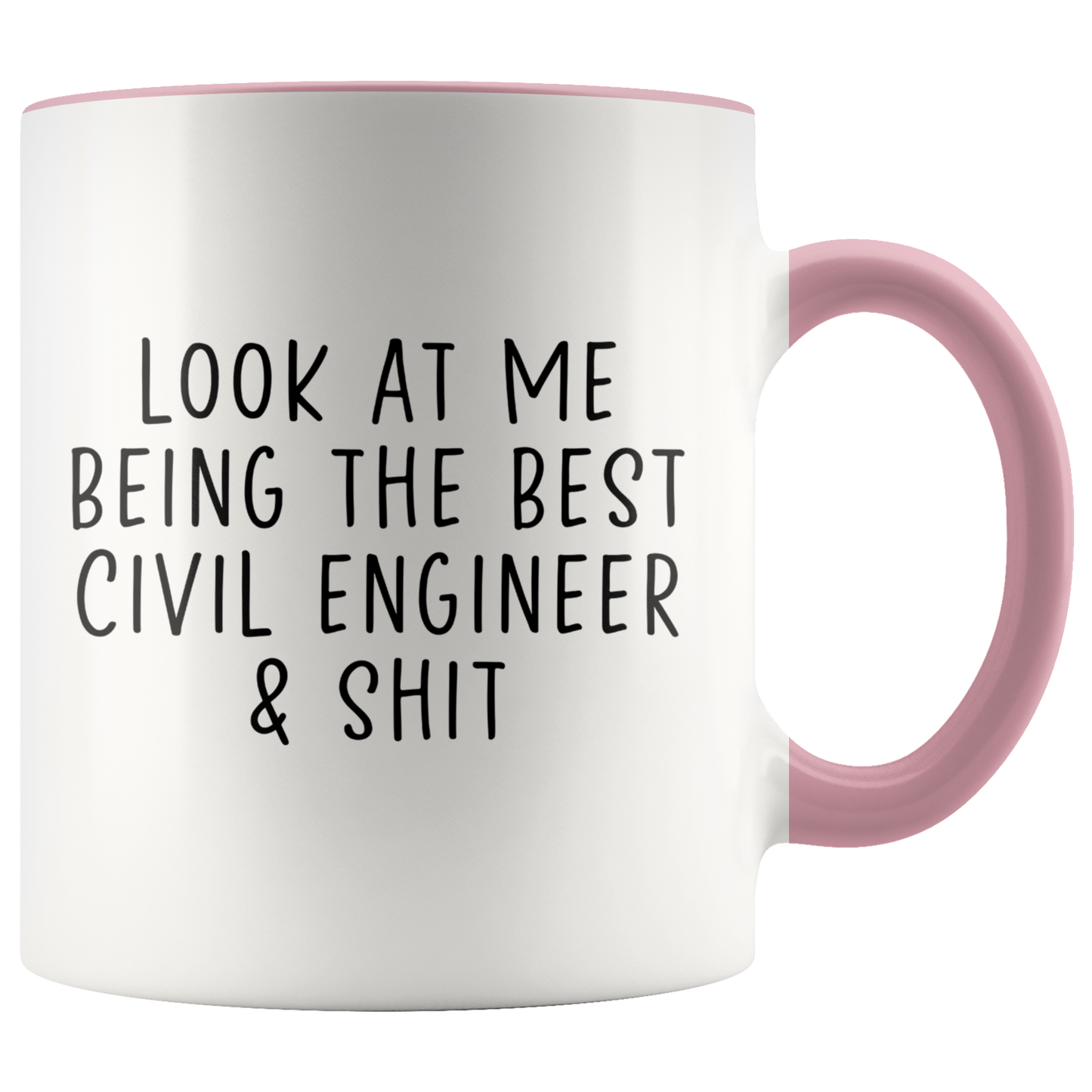 Civil engineer Gifts, Coffee Mug, Two Tone Accent Cup, Birthday Gift for Men and Women