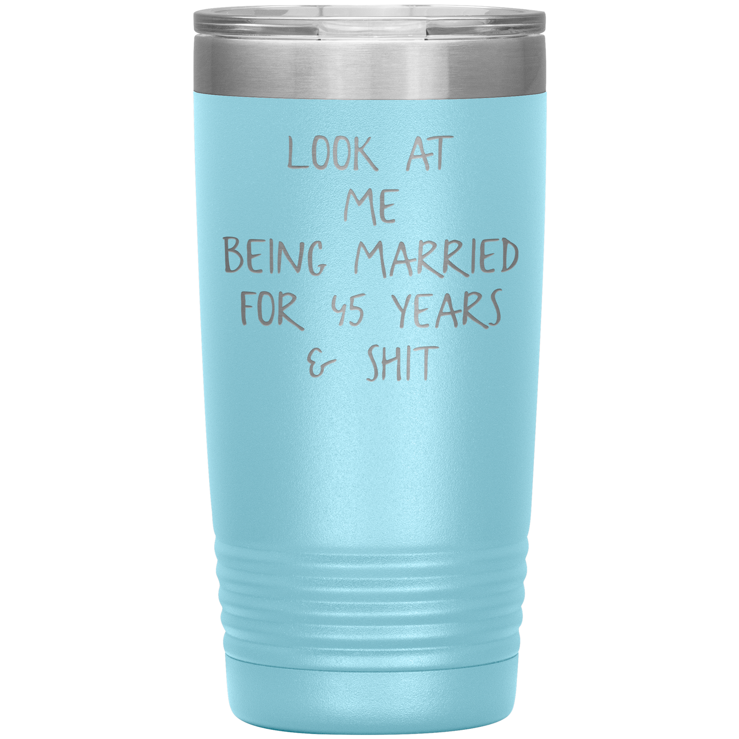 45th Anniversary Tumbler, Funny Travel Coffee Mug, Birthday Gifts for Men and Women