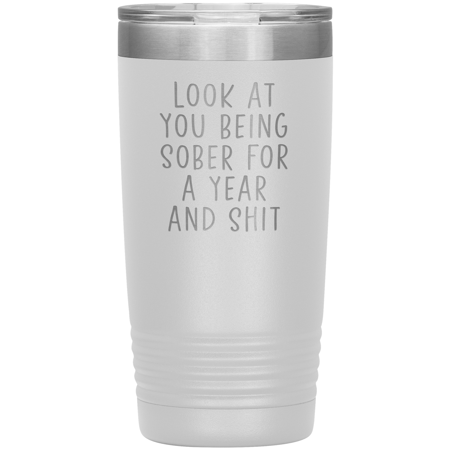 1 Year Sober Tumbler, 1 Year Sober Gifts, 1 Year Sober Coffee Mug, Sobriety Gifts for Men and Women