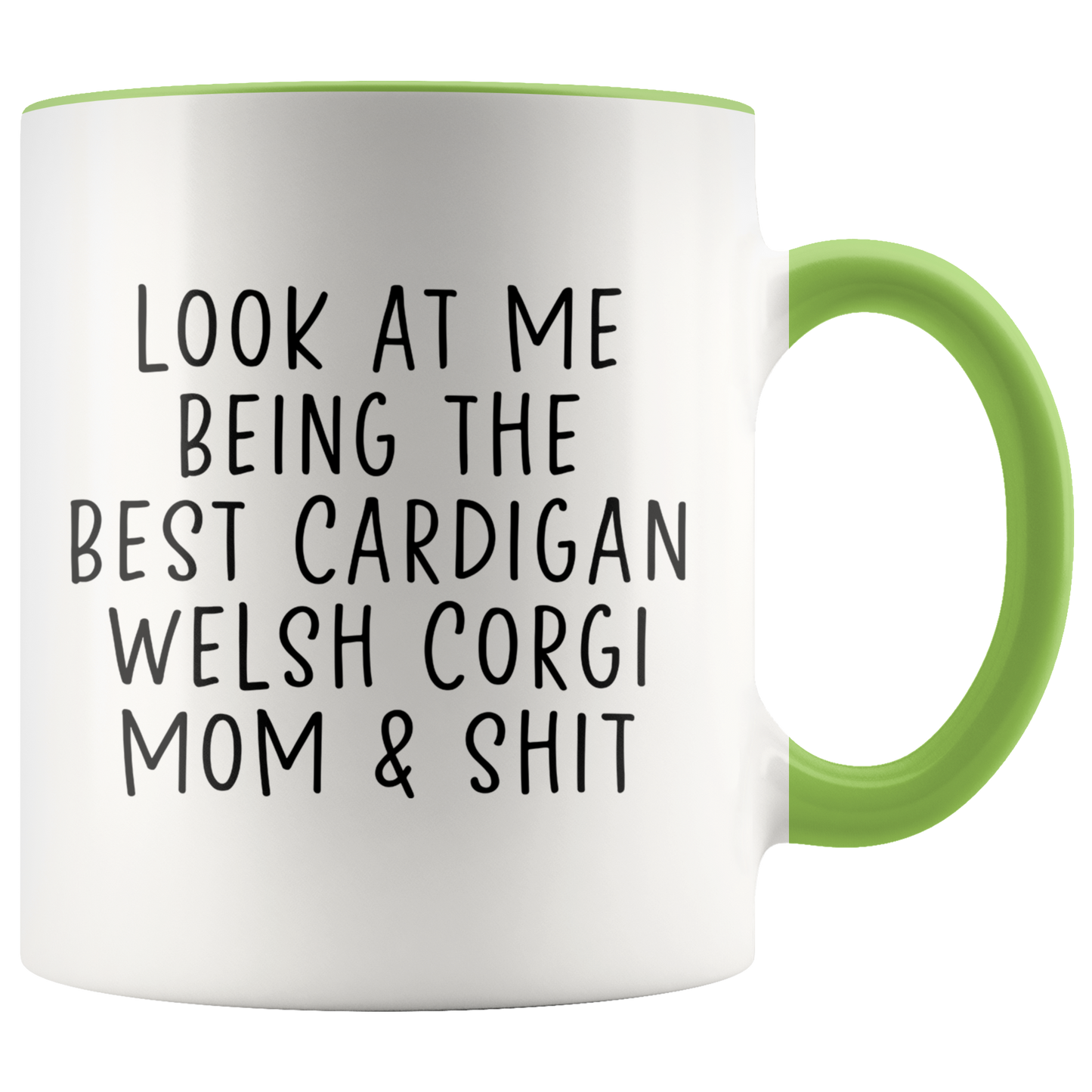 Cardigan Welsh Corgi Mom Gifts, Coffee Mug, Two Tone Accent Cup, Birthday Gift for Men and Women