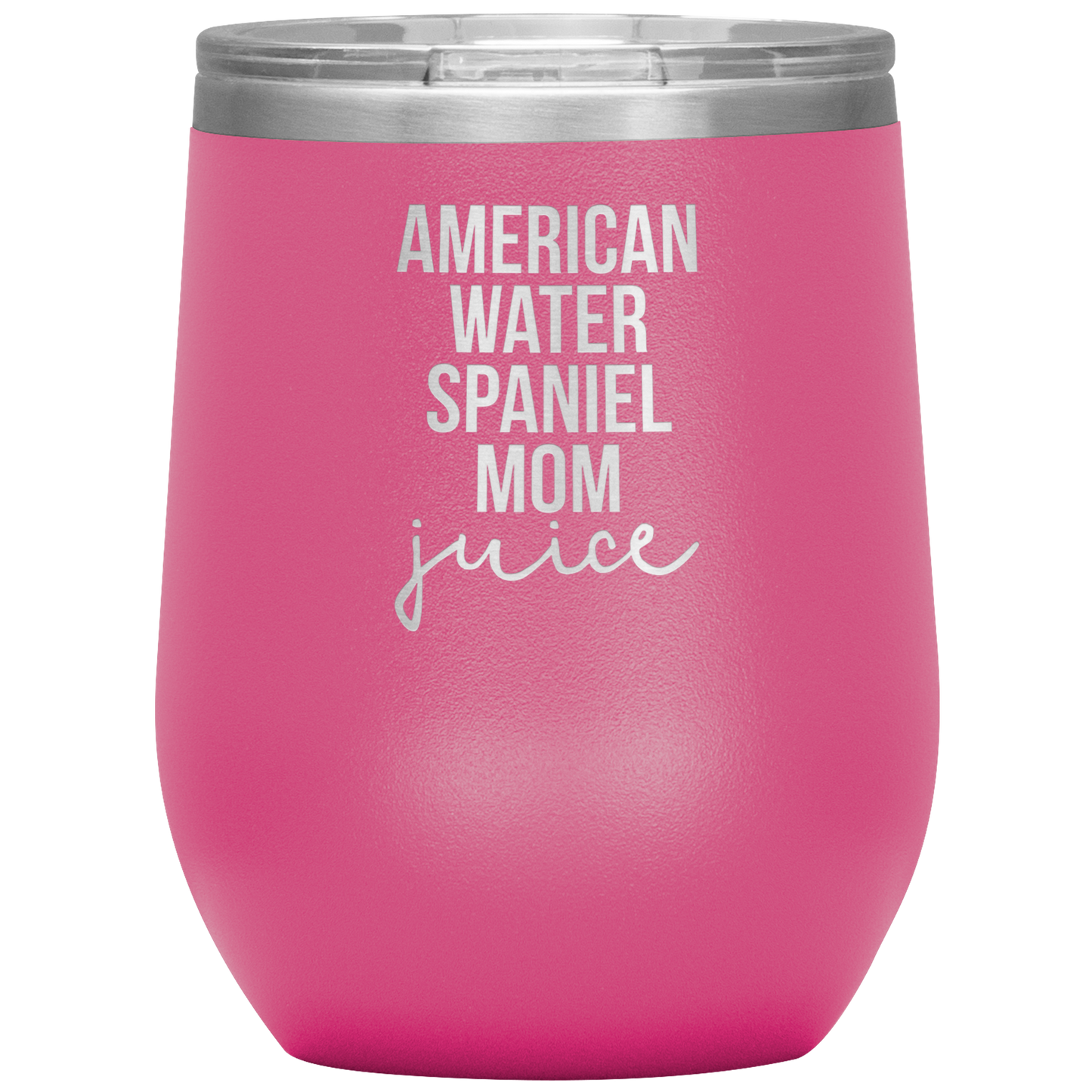 American Water Spaniel Mom Wine Tumbler, Funny Travel Wine Cup, Birthday Gifts for Men and Women