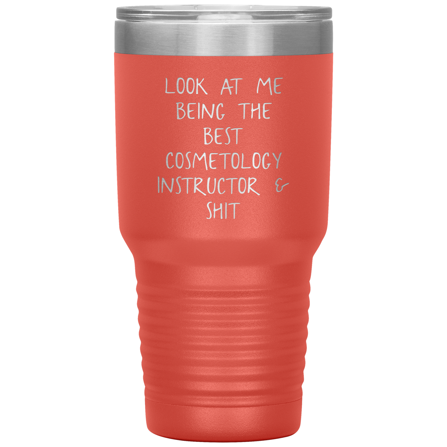 Cosmetology Instructor Tumbler, Funny Cosmetologist Instructor Travel Coffee Mug, Birthday Gifts for Men and Women