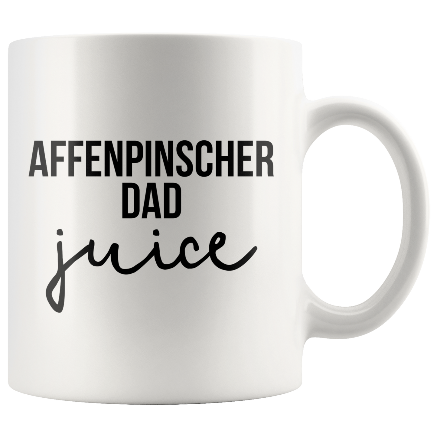 Affenpinscher Dad Gifts, Affenpinscher Dad Coffee Mug, Two Tone Accent Cup, Birthday Gift for Men and Women