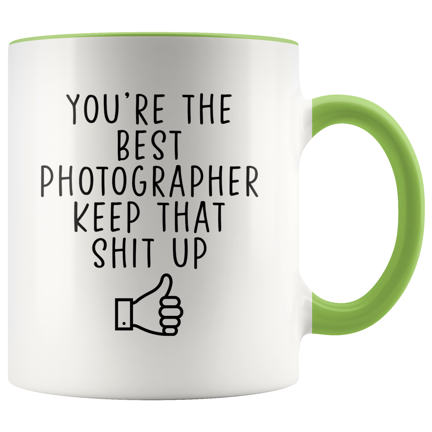 Photographer Gifts, Coffee Mug, Two Tone Accent Cup, Birthday Gift for Men and Women