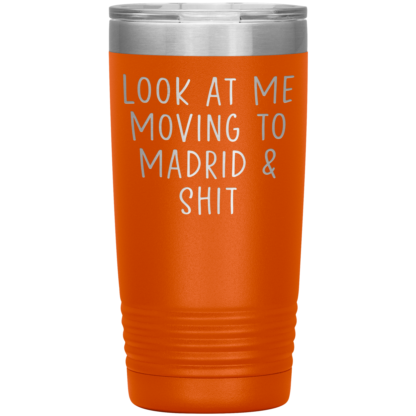 Moving to Madrid Spain Tumbler, Funny Moving Away Travel Coffee Mug, Birthday Gifts for Men and Women