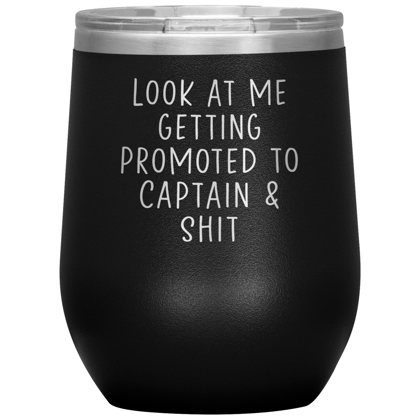 Captain Promotion Wine Tumbler, Captain Promotion Gifts, Travel Wine Cup, Birthday Gifts for Men and Women