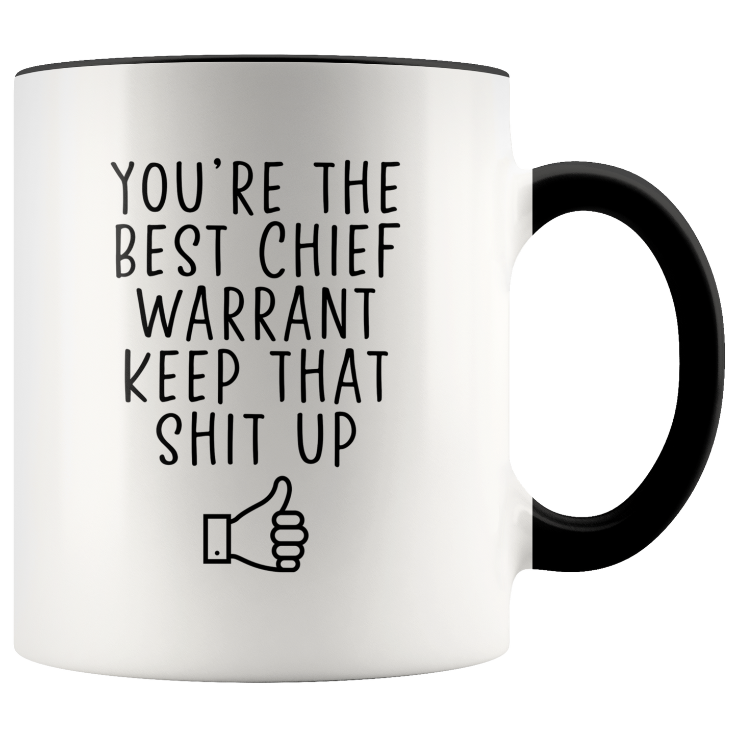 Chief Warrant Gifts, Coffee Mug, Two Tone Accent Cup, Birthday Gift for Men and Women