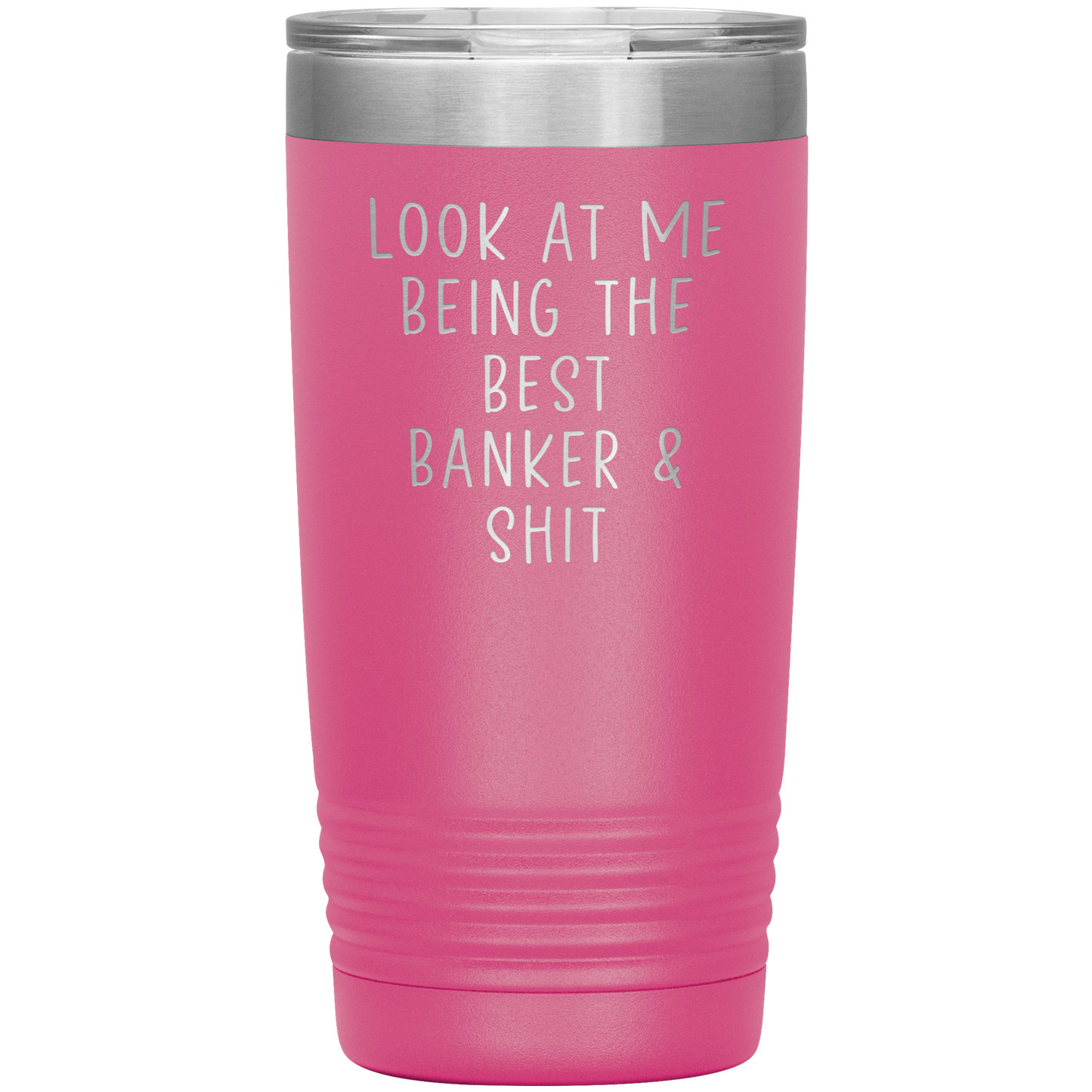 Banker Tumbler, Funny Travel Coffee Mug, Birthday Gifts for Men and Women