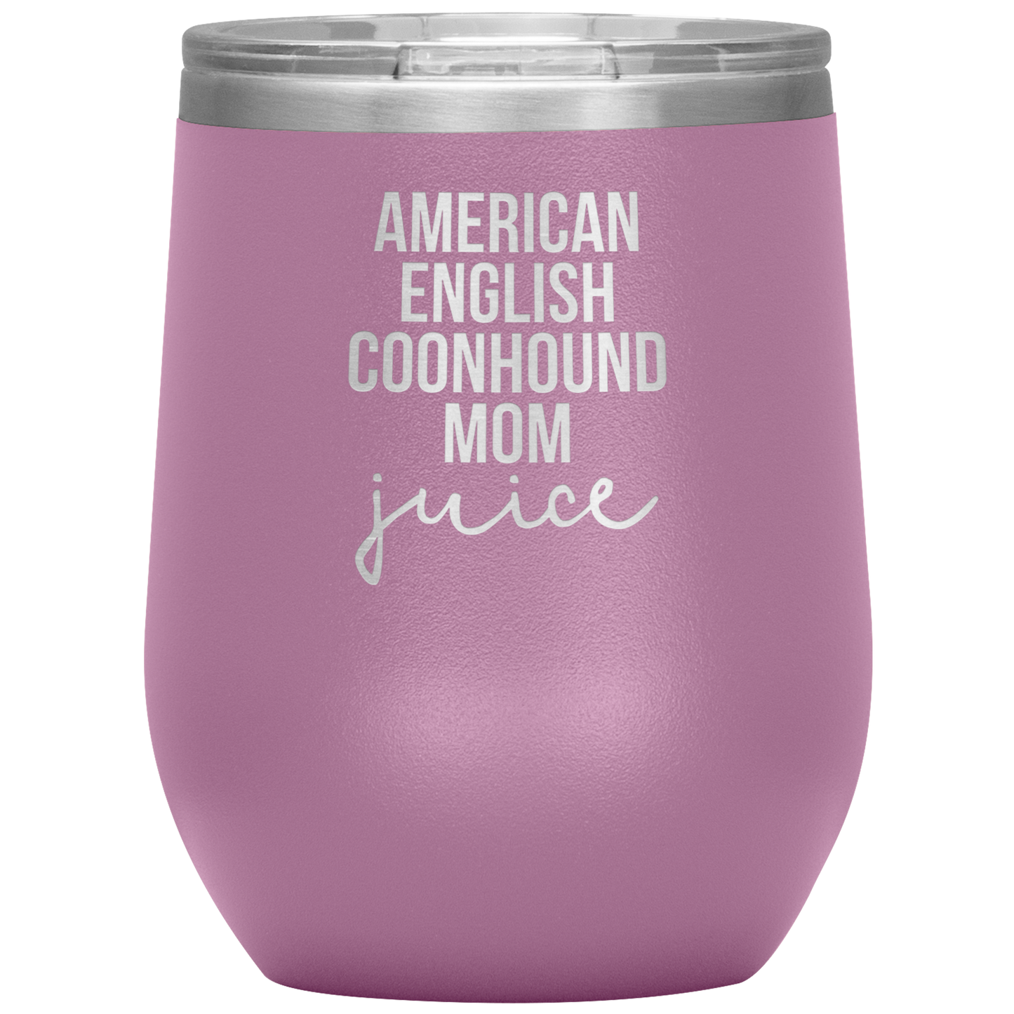 American English Coonhound Mom Wine Tumbler, Funny Travel Wine Cup, Birthday Gifts for Men and Women