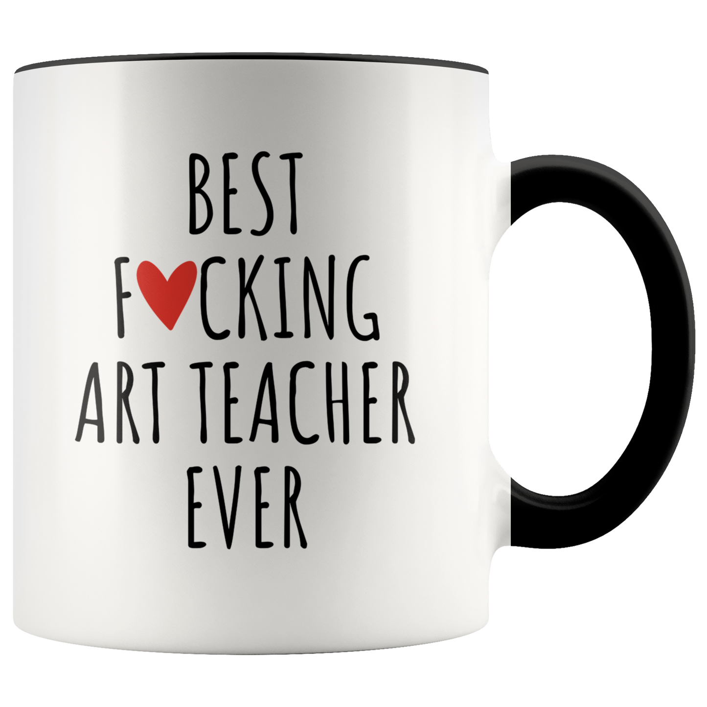 Art teacher Gifts, Coffee Mug, Two Tone Accent Cup, Birthday Gift for Men and Women