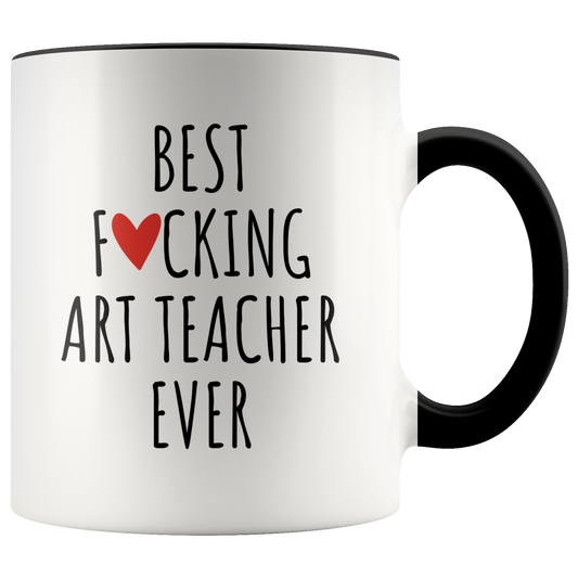 Art teacher Gifts, Coffee Mug, Two Tone Accent Cup, Birthday Gift for Men and Women